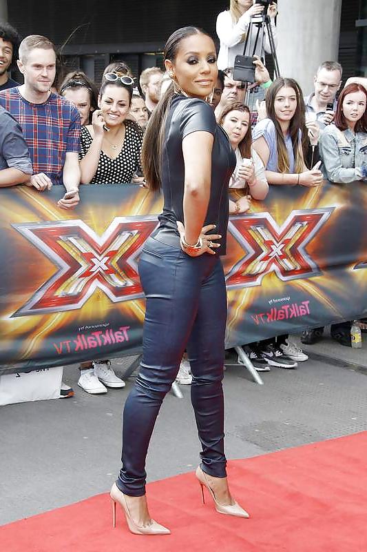 14P MEL B black leather slut 