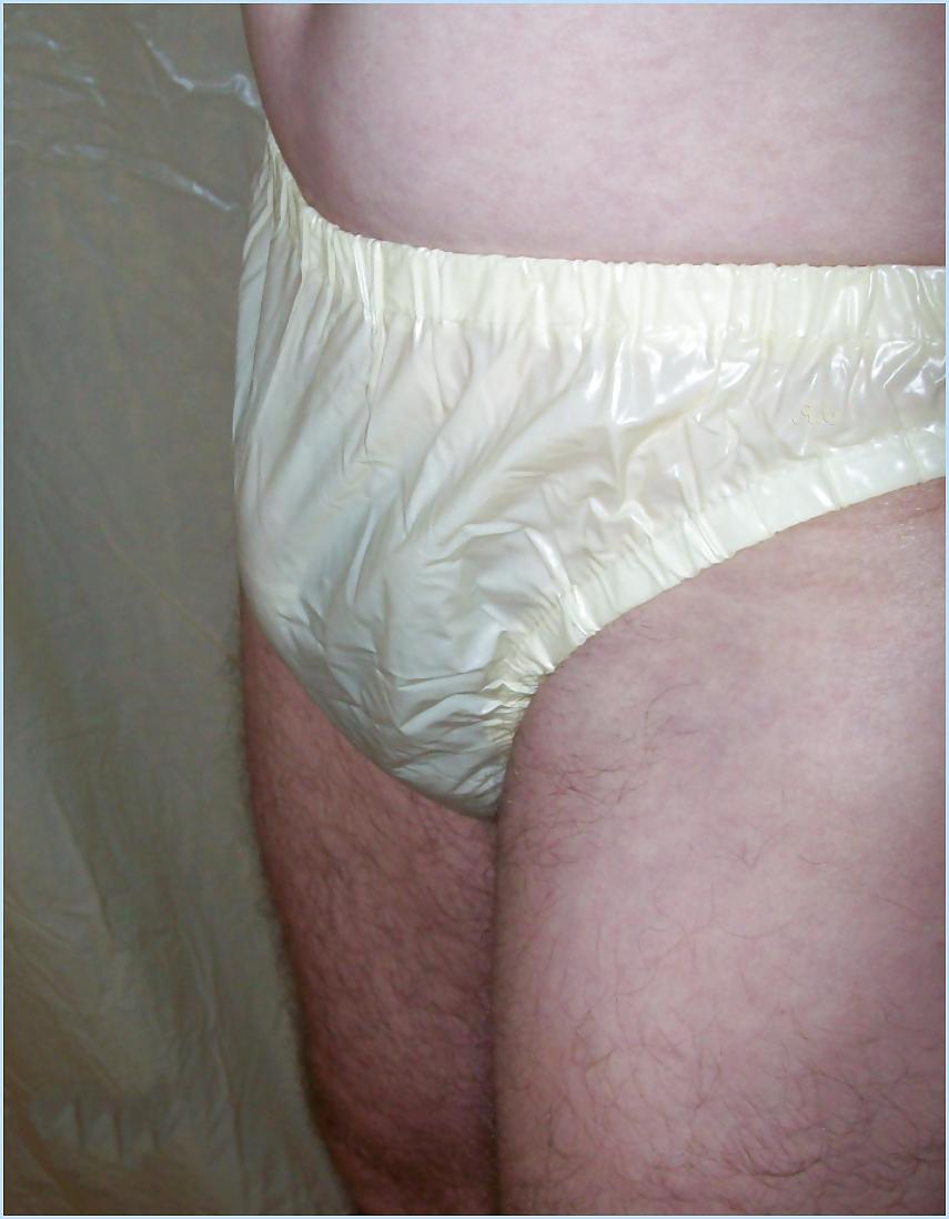 25P Men in plastic pants