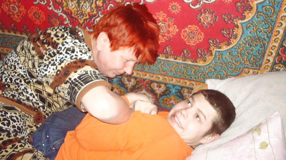 11P A woman and a young guy. Funny game!  