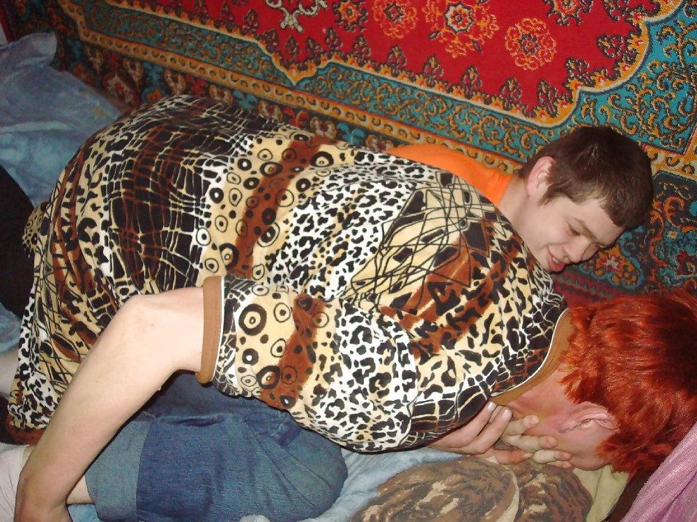 11P A woman and a young guy. Funny game!  