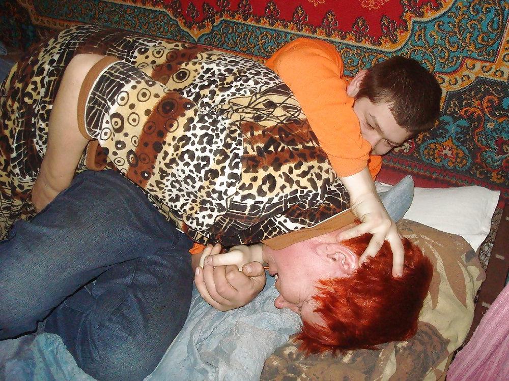 11P A woman and a young guy. Funny game!  