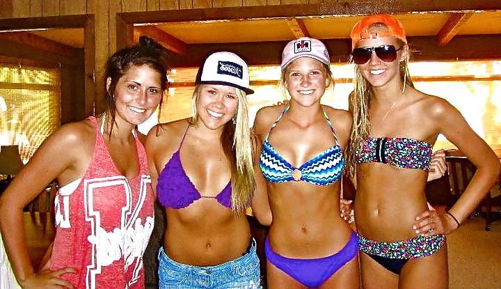 25P Facebook teen babes 8 sorority bikini beach party