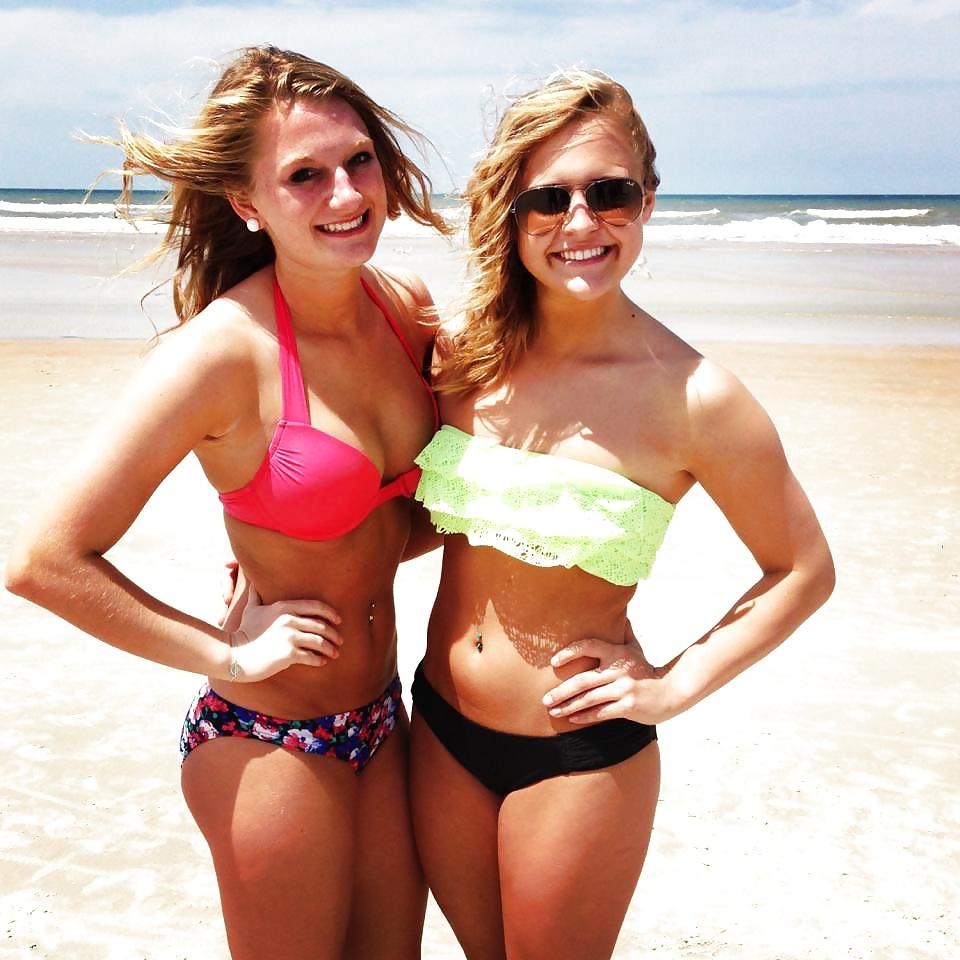 25P Facebook teen babes 8 sorority bikini beach party