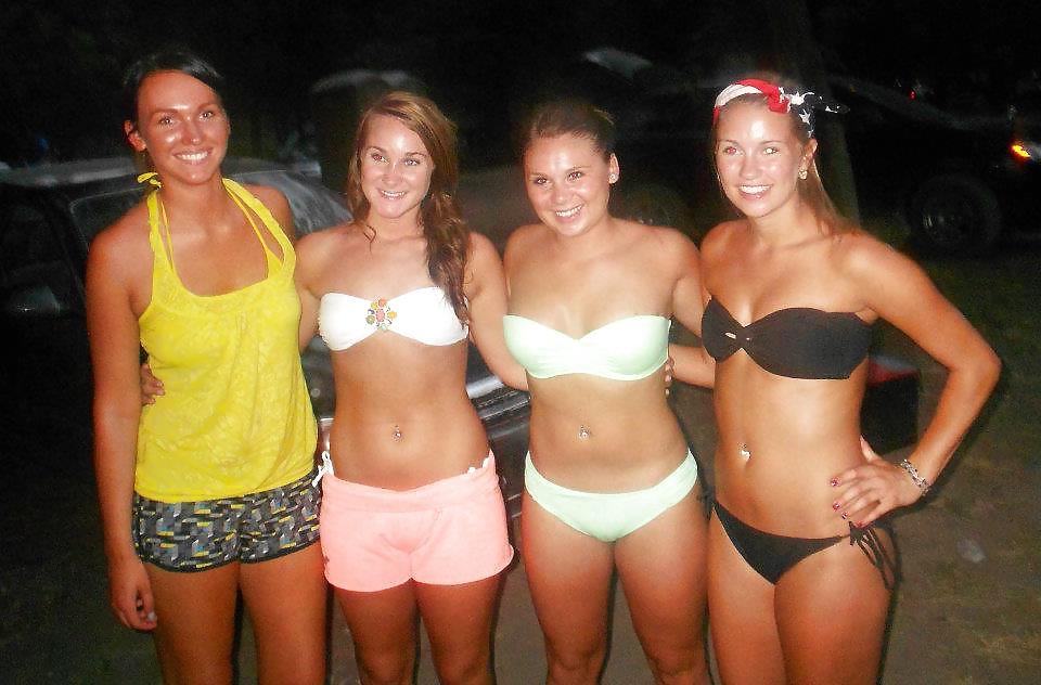 25P Facebook teen babes 8 sorority bikini beach party