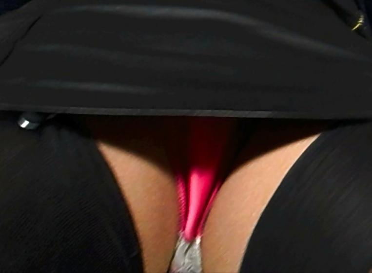 13P Leather Upskirting