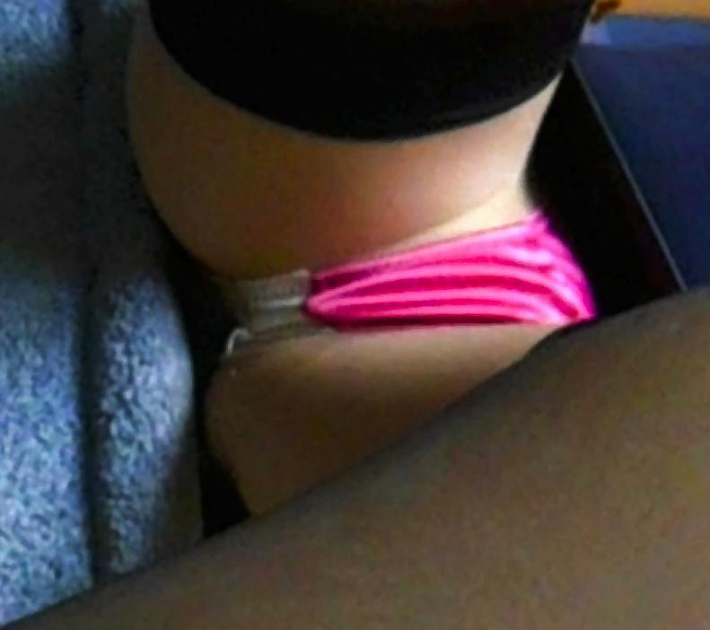 13P Leather Upskirting