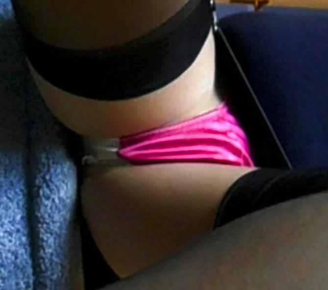 13P Leather Upskirting