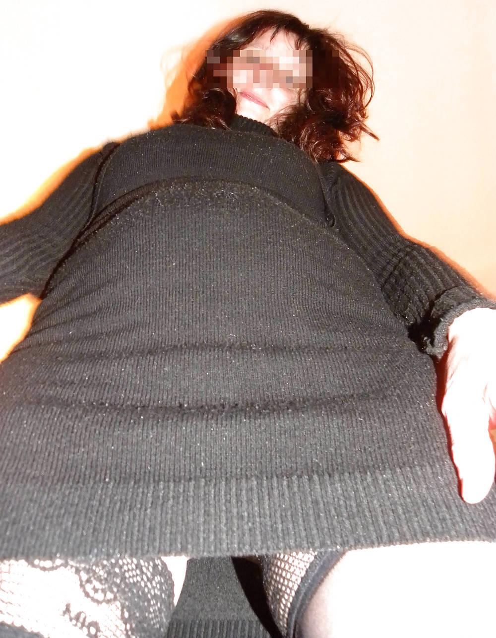 9P My hairy wife in stockings no panty