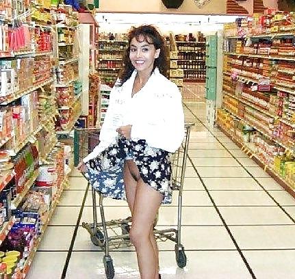 24P Bottomless and Hairy at the Shops