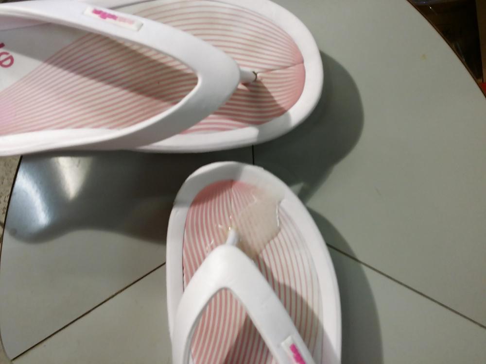 8P Fuck and cum my mother's fitness flip flops summer sandals