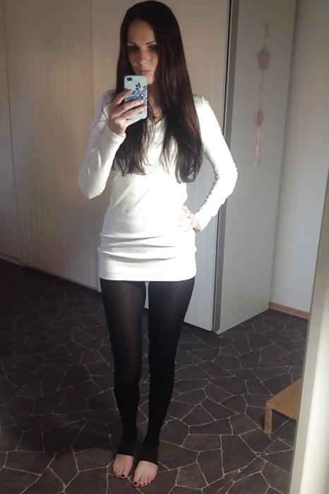 17P Sexy Nylon Leggings Girl 