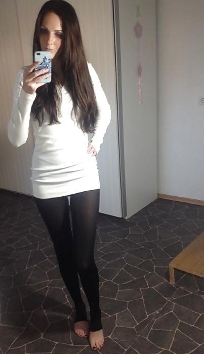 17P Sexy Nylon Leggings Girl 