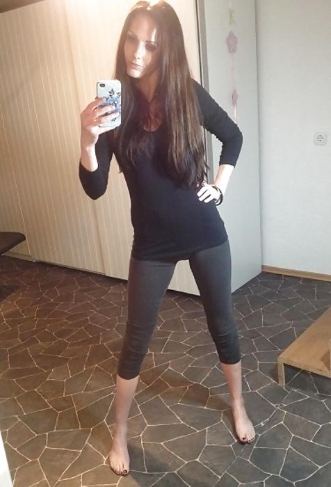 17P Sexy Nylon Leggings Girl 