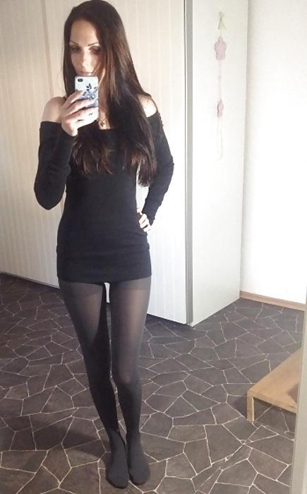 17P Sexy Nylon Leggings Girl 