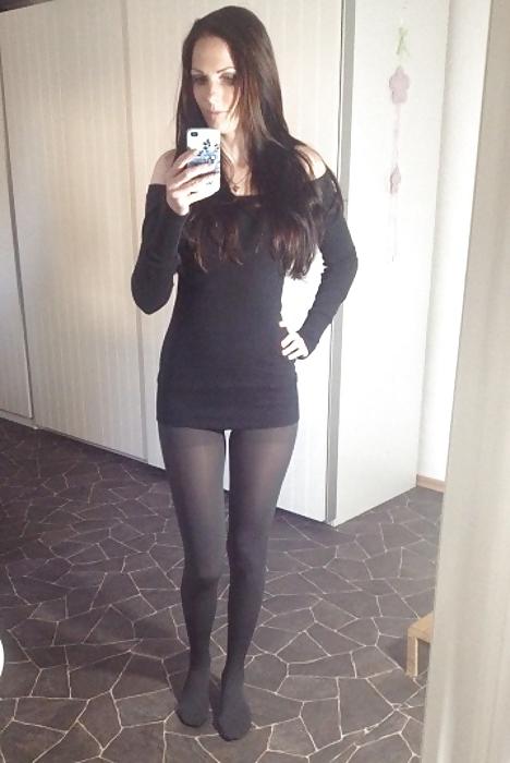 17P Sexy Nylon Leggings Girl 