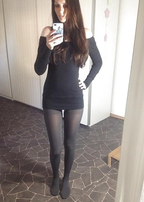 17P Sexy Nylon Leggings Girl 