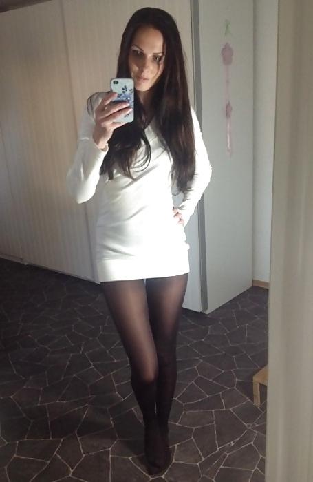 17P Sexy Nylon Leggings Girl 