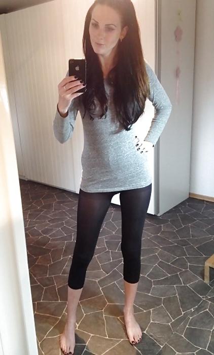 17P Sexy Nylon Leggings Girl 