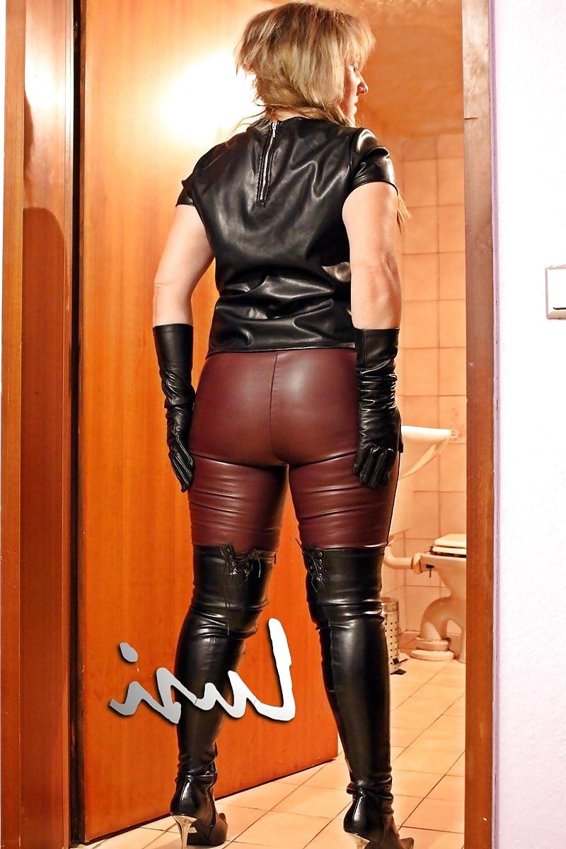 25P Aggresive shiny tight polish mistress     AMAZING Leather