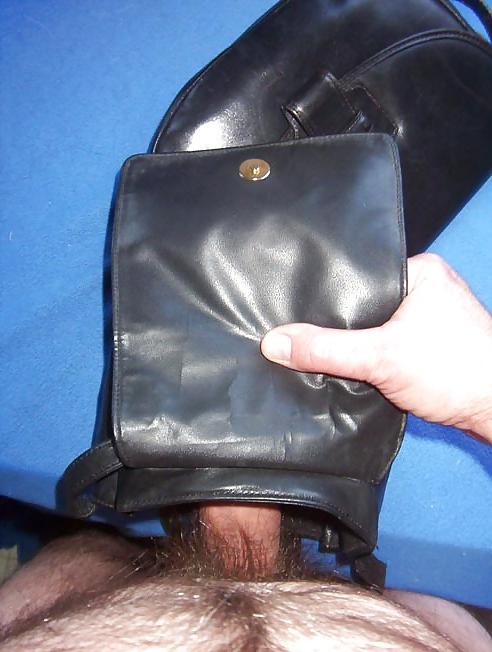 10P Fucking black leather purses