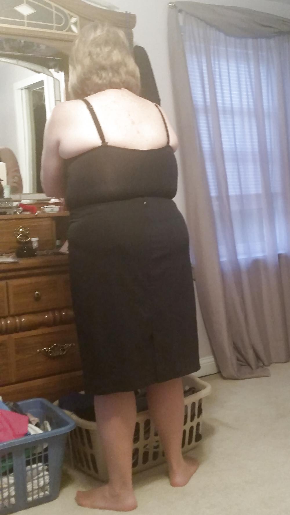 25P Wife dressed, half dressed, naked, hairy, nipples, pantyhose