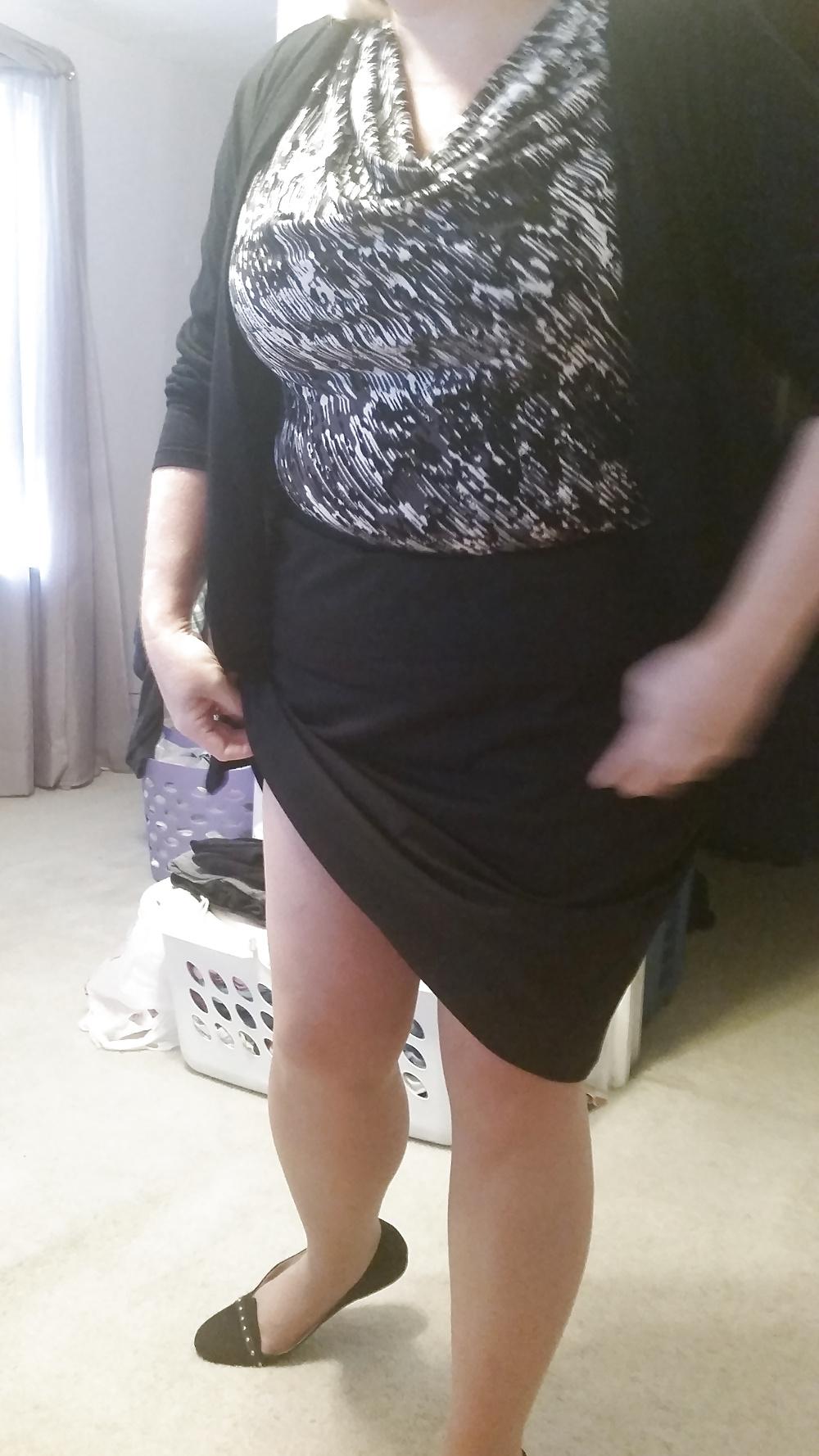 25P Wife dressed, half dressed, naked, hairy, nipples, pantyhose