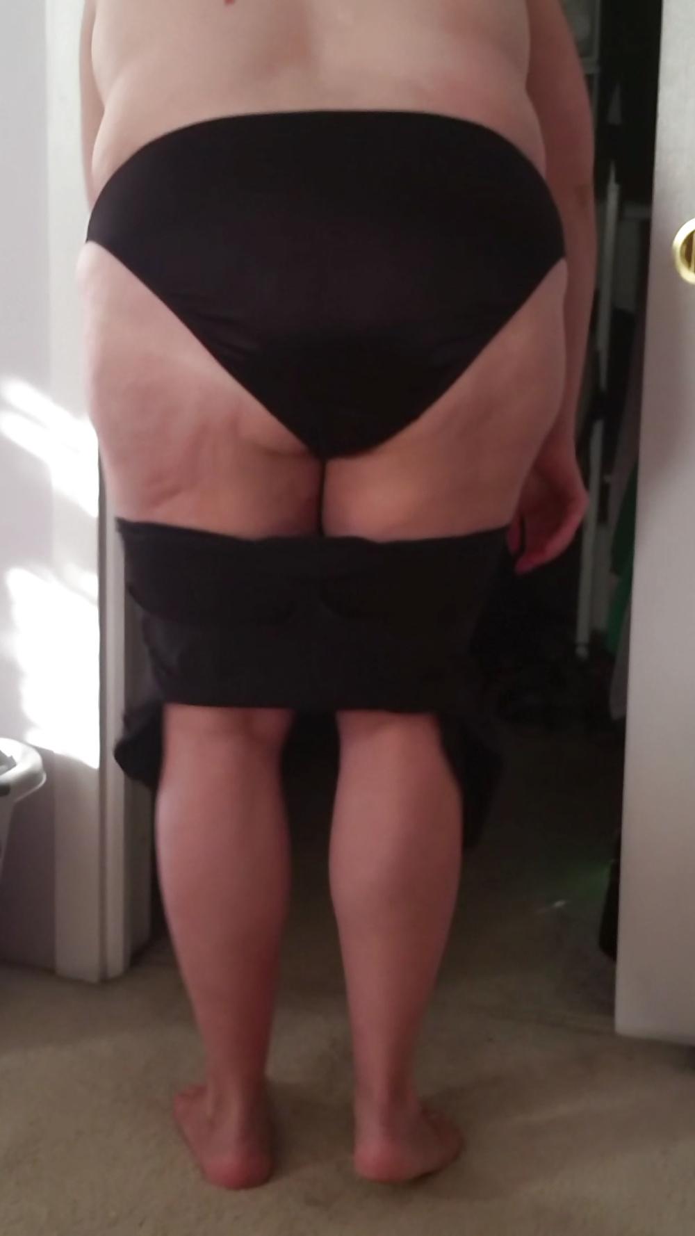 25P Wife dressed, half dressed, naked, hairy, nipples, pantyhose