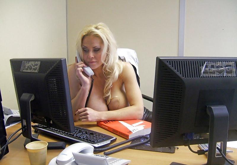 20P Secretary with silicone tits
