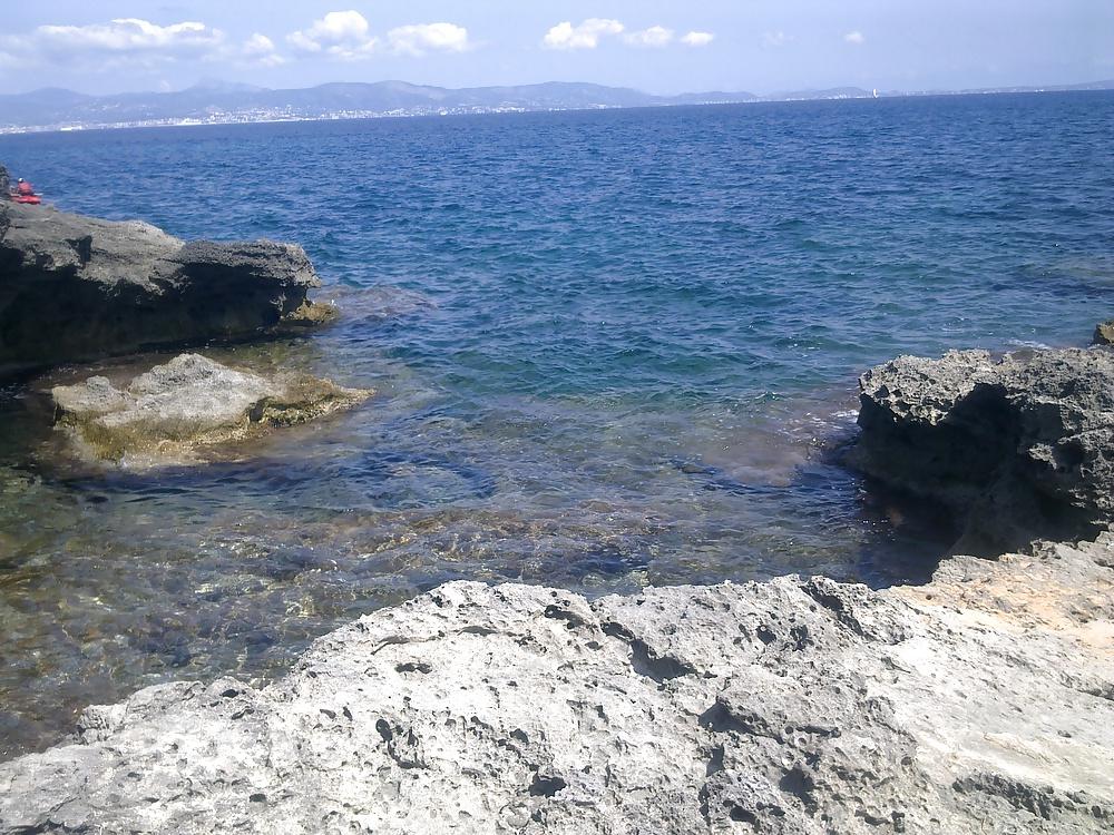 9P Nude in a not nude beach in mallorca