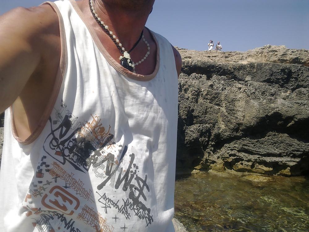 9P Nude in a not nude beach in mallorca