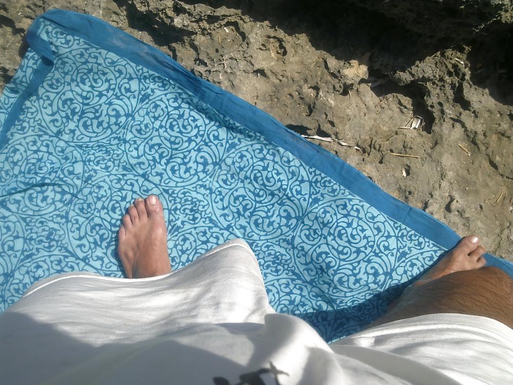 9P Nude in a not nude beach in mallorca