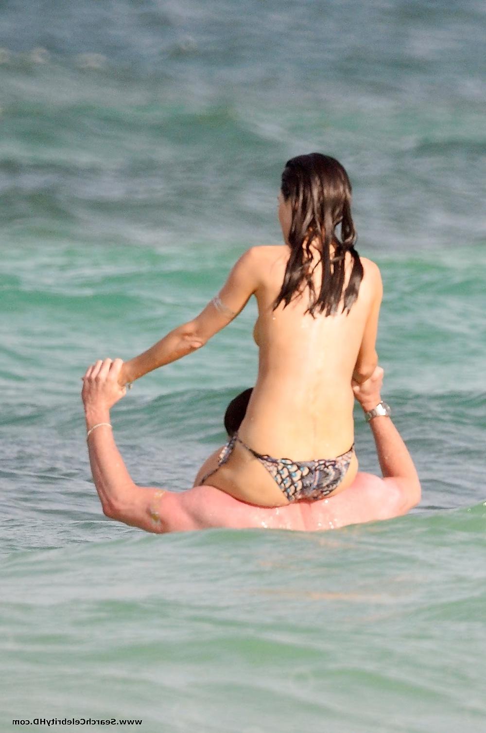 25P Jaime Murray Topless On The Beach in Mexico
