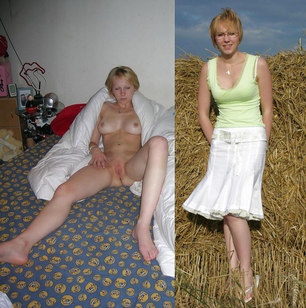 25P Habillees Nues Clothed Naked woman 233 