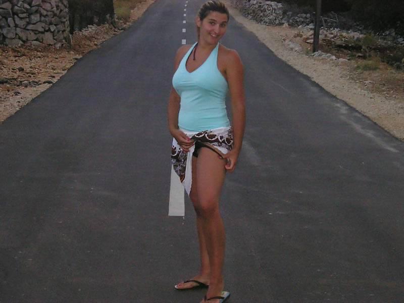 21P Busty beach milf
