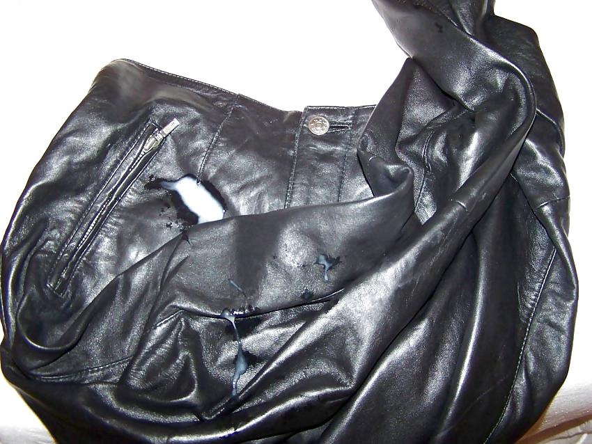15P Nice leather pants fucked