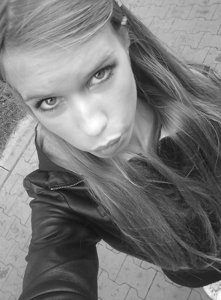 25P Teen girls in leather jacket 