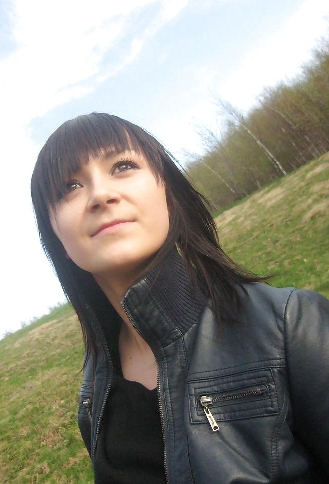 25P Teen girls in leather jacket 