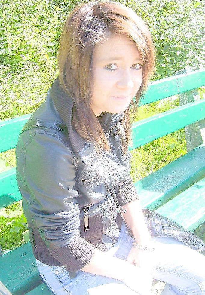 25P Teen girls in leather jacket 