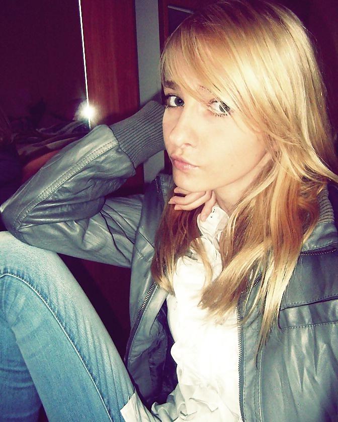 25P Teen girls in leather jacket 