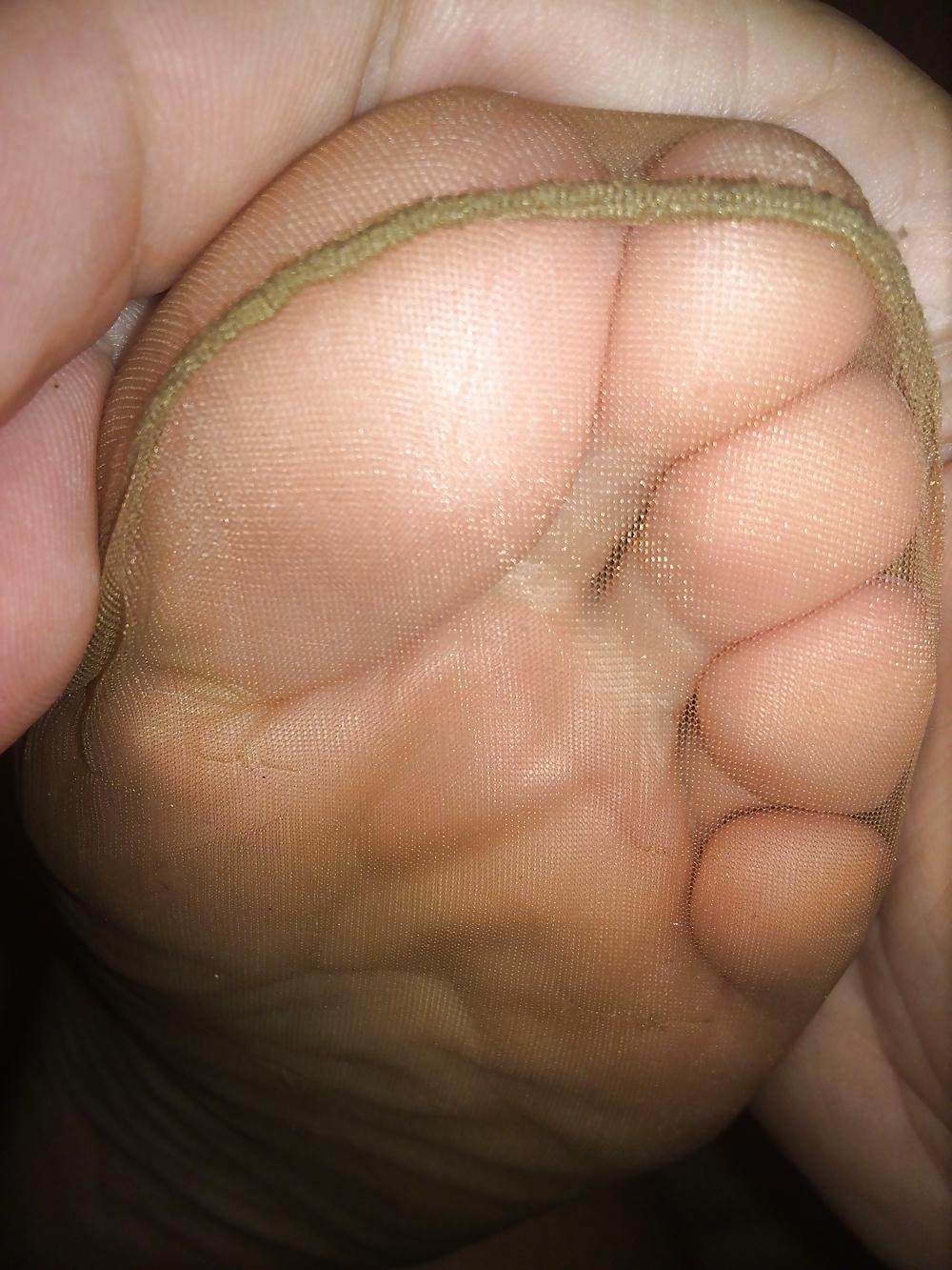 16P Wifes sexy nylon toes