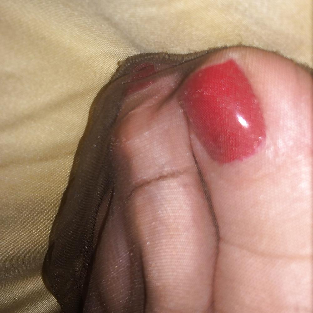 16P Wifes sexy nylon toes
