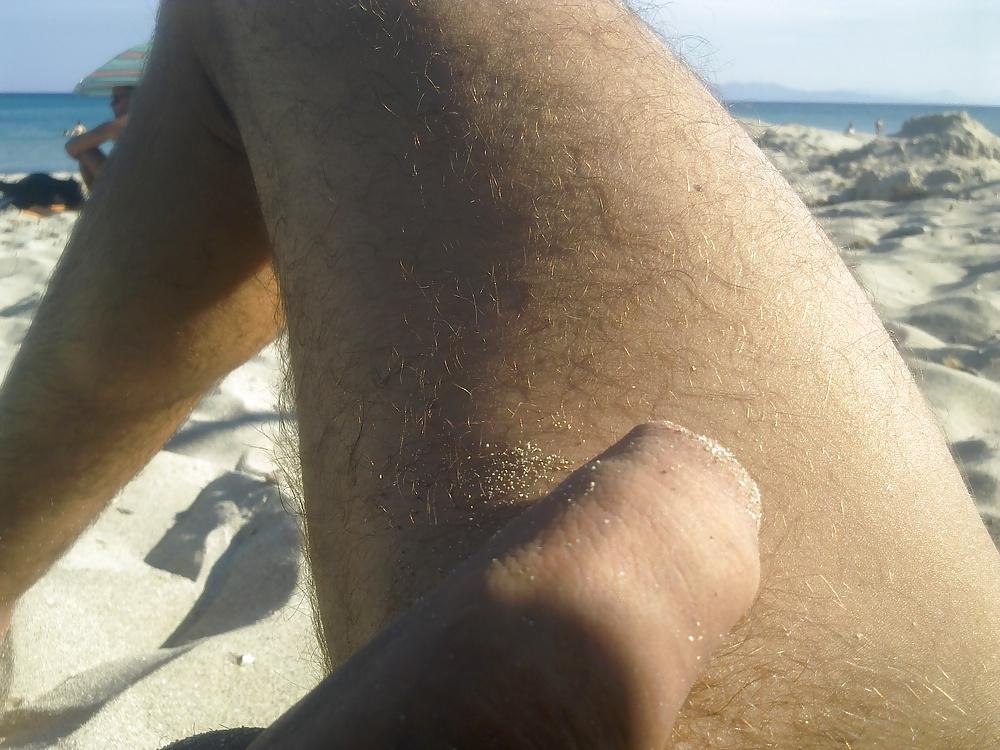 9P Naugthy play on the beach near mature