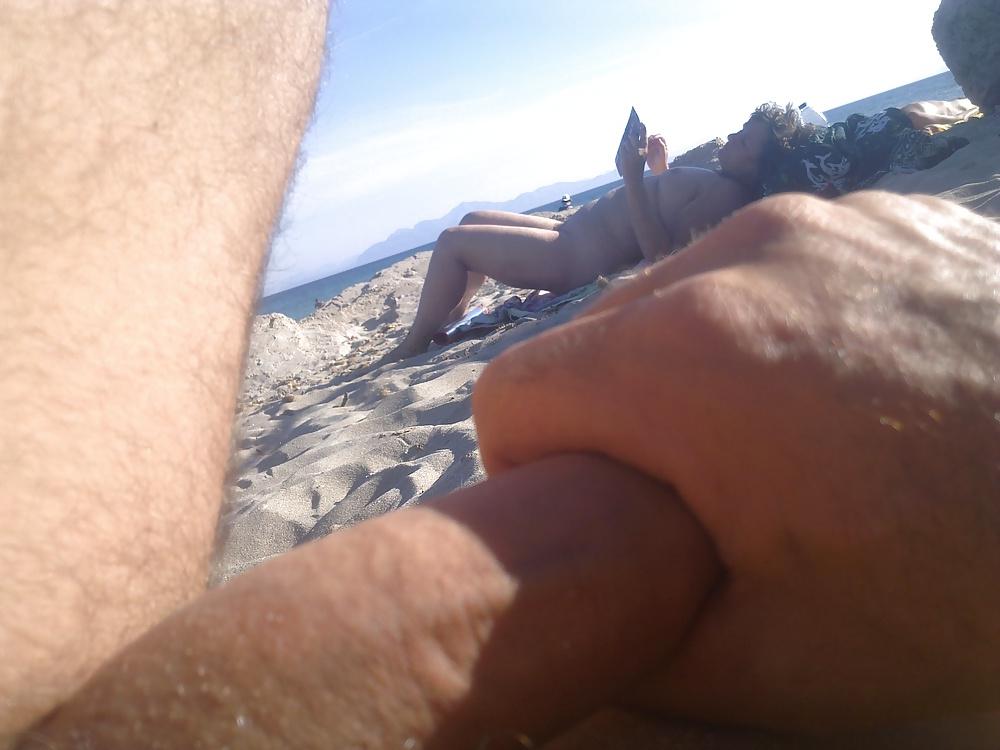 9P Naugthy play on the beach near mature