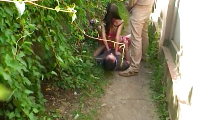 15P 2 old guys fuck a nice teen outdoor