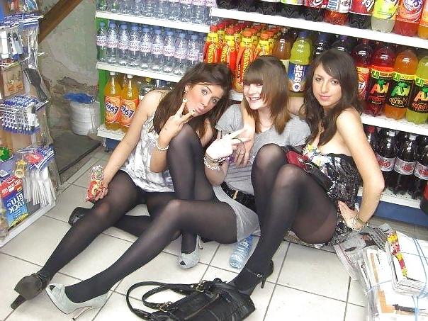 25P Nylon upskirt 27