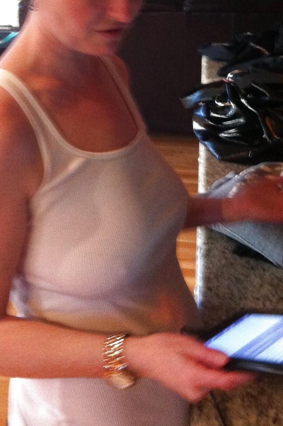 10P Wife Flash and Braless wife-beater