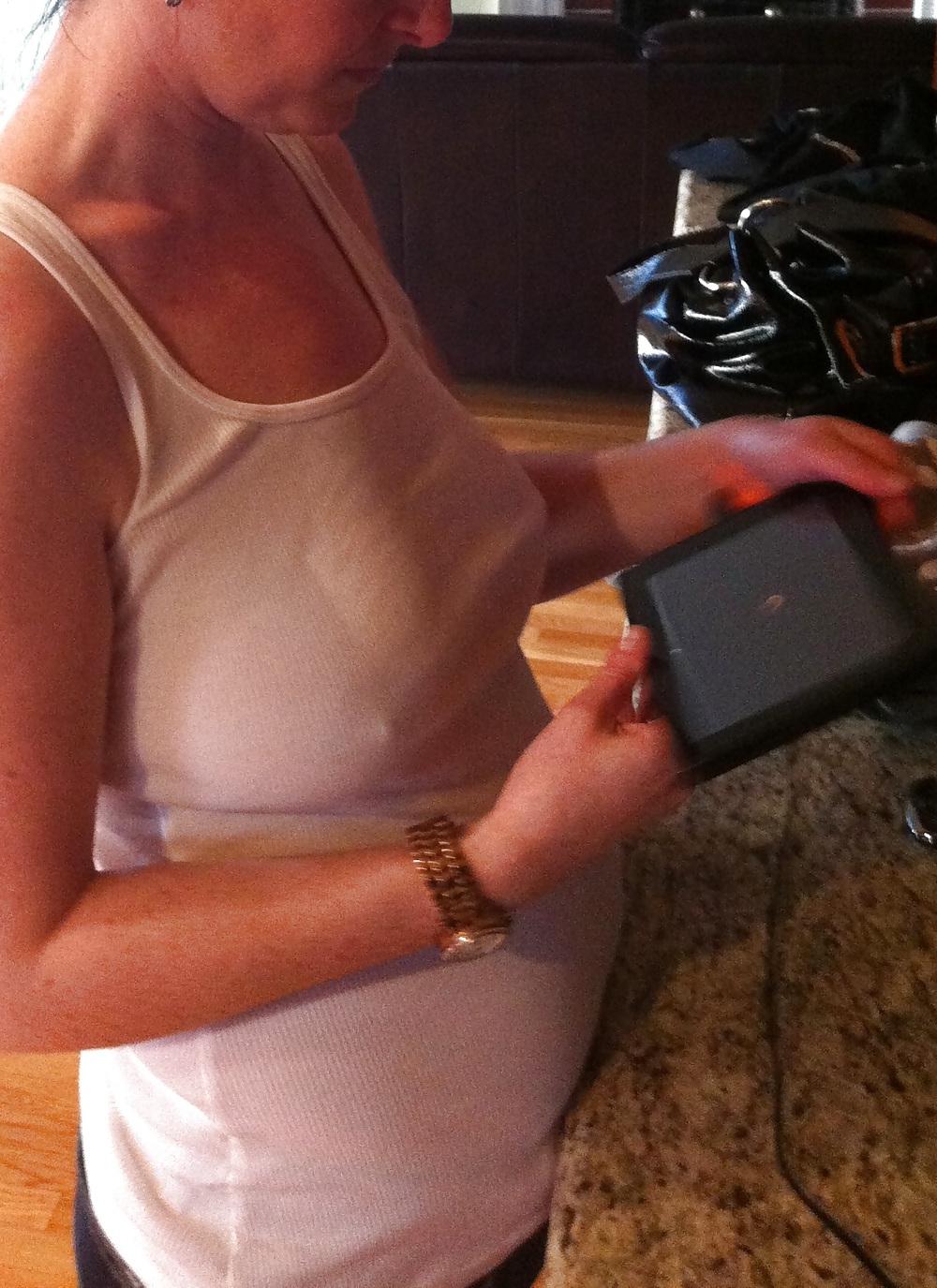 10P Wife Flash and Braless wife-beater