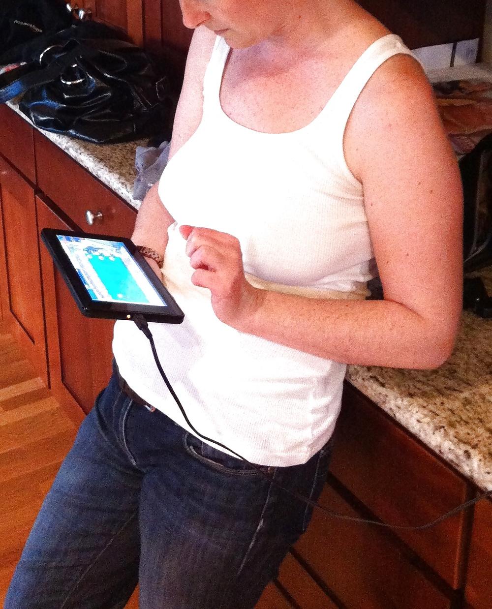 10P Wife Flash and Braless wife-beater