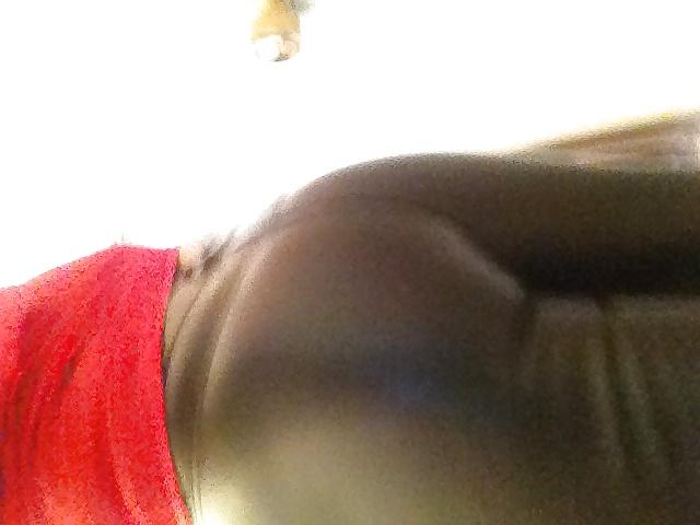 9P My ass in leather-like leggings