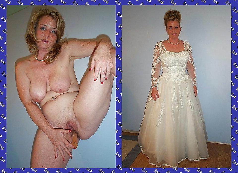 25P Brides and bridesmaids. Before and after.
